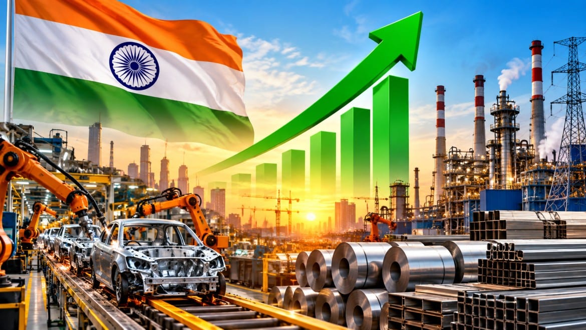 भारत का औद्योगिक उत्पादन अगस्त में 8% बढ़ा
