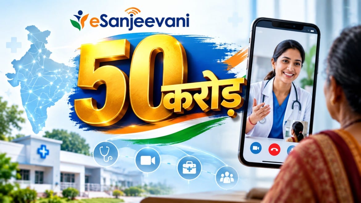 eSanjeevani ने पार किया 50 करोड़ टेलीकंसल्टेशन का आंकड़ा